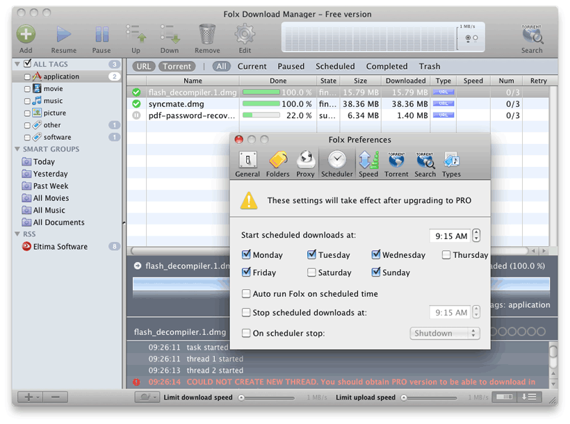 mac os x download manager