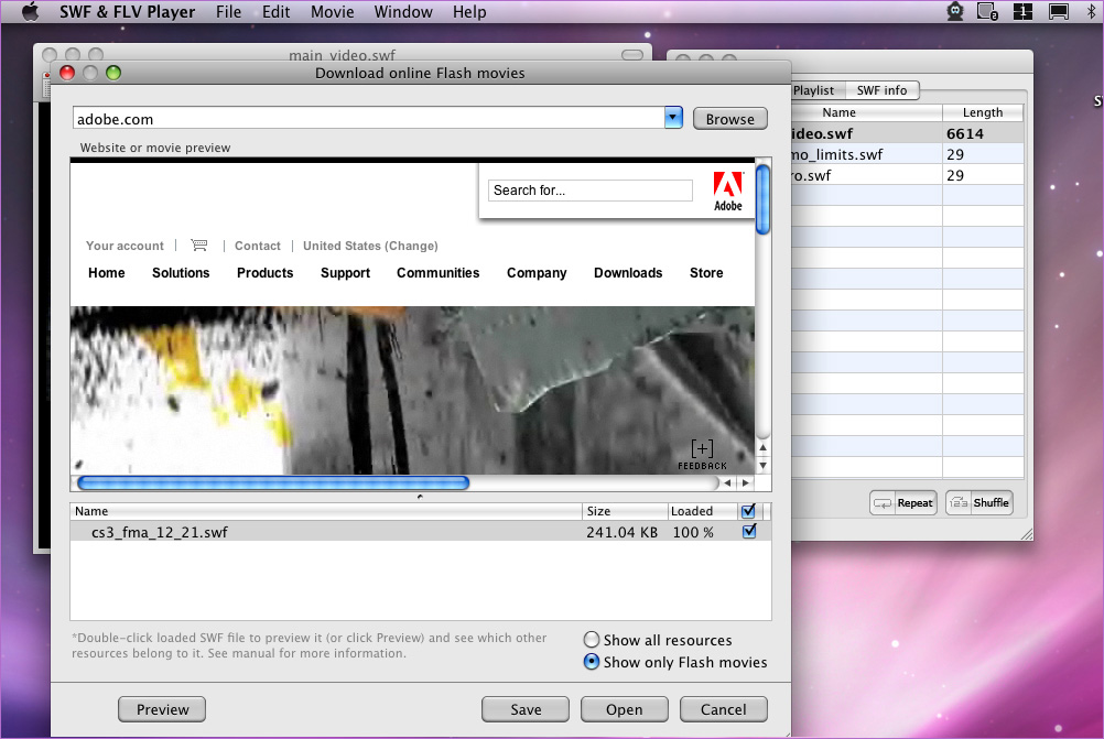 Flv Player Download. SWF amp; FLV Player for Mac will