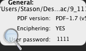 View PDF information recover pdf password