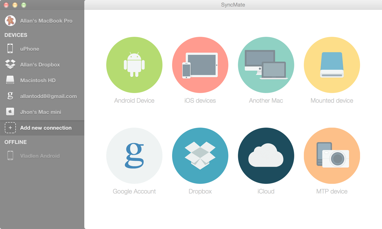 Mac with online accounts