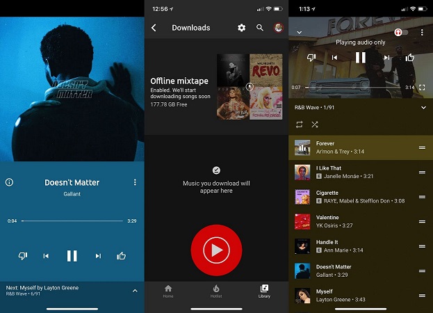 Download YouTube Music app and sync your iTunes music