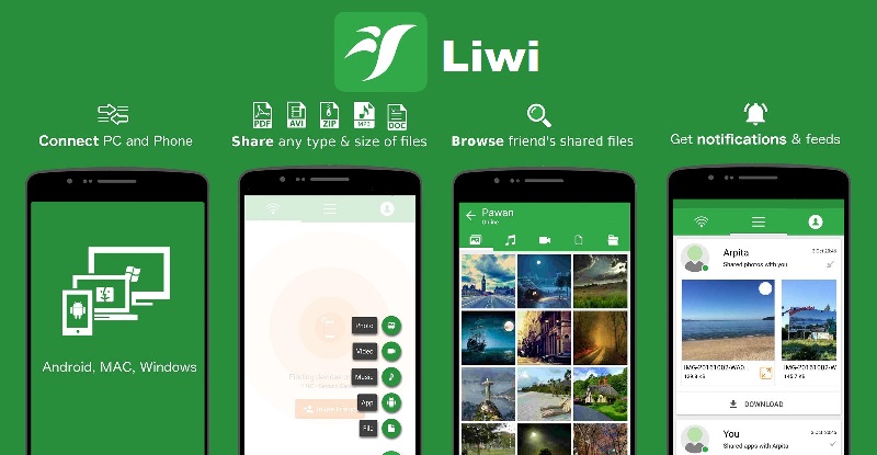 Follow the steps below to transfer music from Android to Android with Liwi.