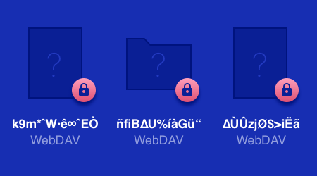 Autre application/périphérique - WebDAV encryption