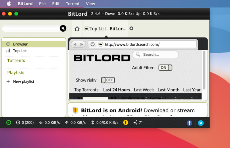 Con BitLord, puede acceder rápidamente a los archivos que está buscando.