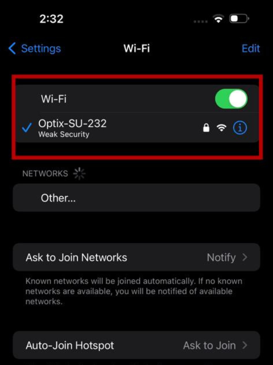 Screen Mirroring for iPhone requires a connection to the same Wi-Fi network on iPhone and TV
