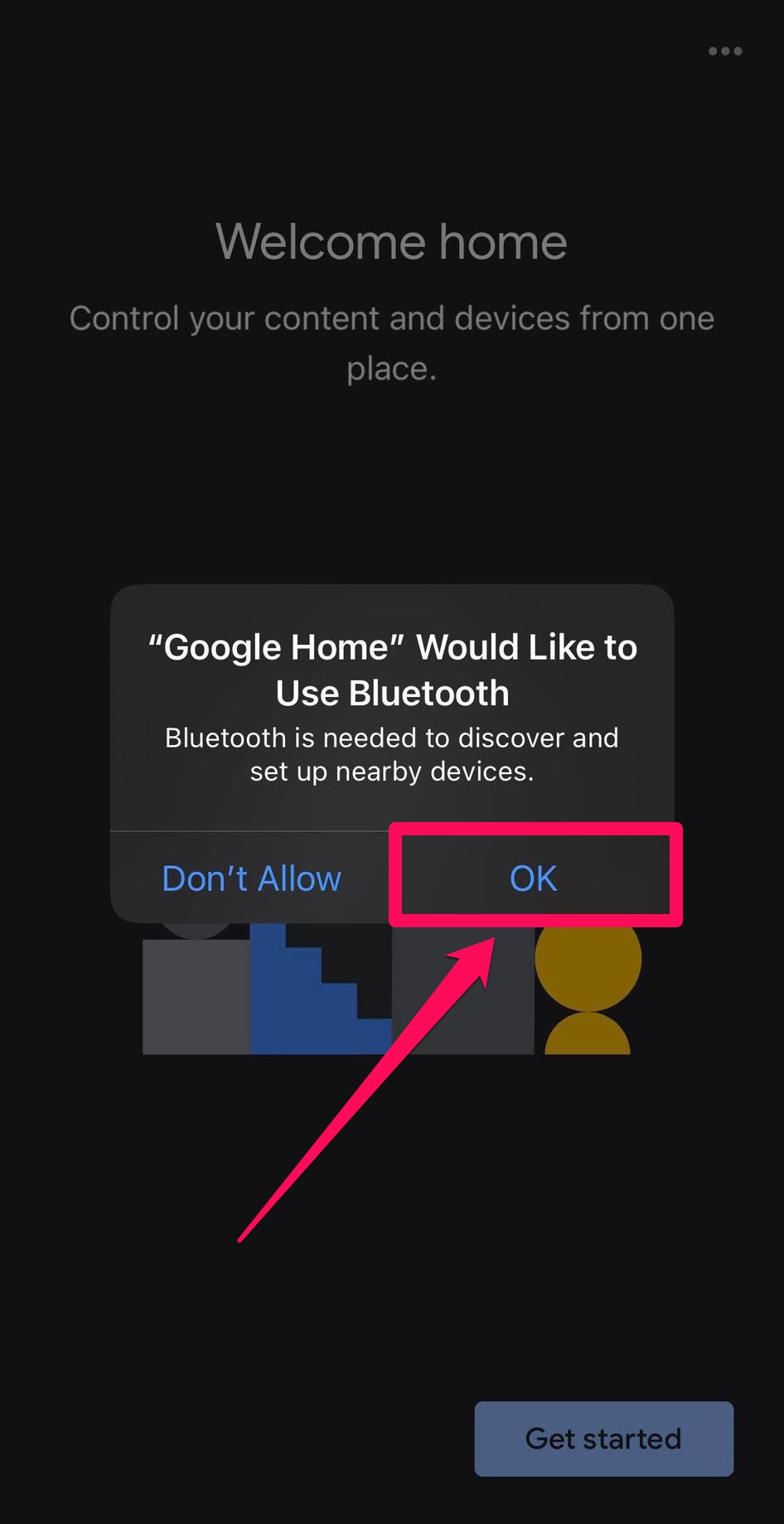 Allow the Google Home app to use Bluetooth