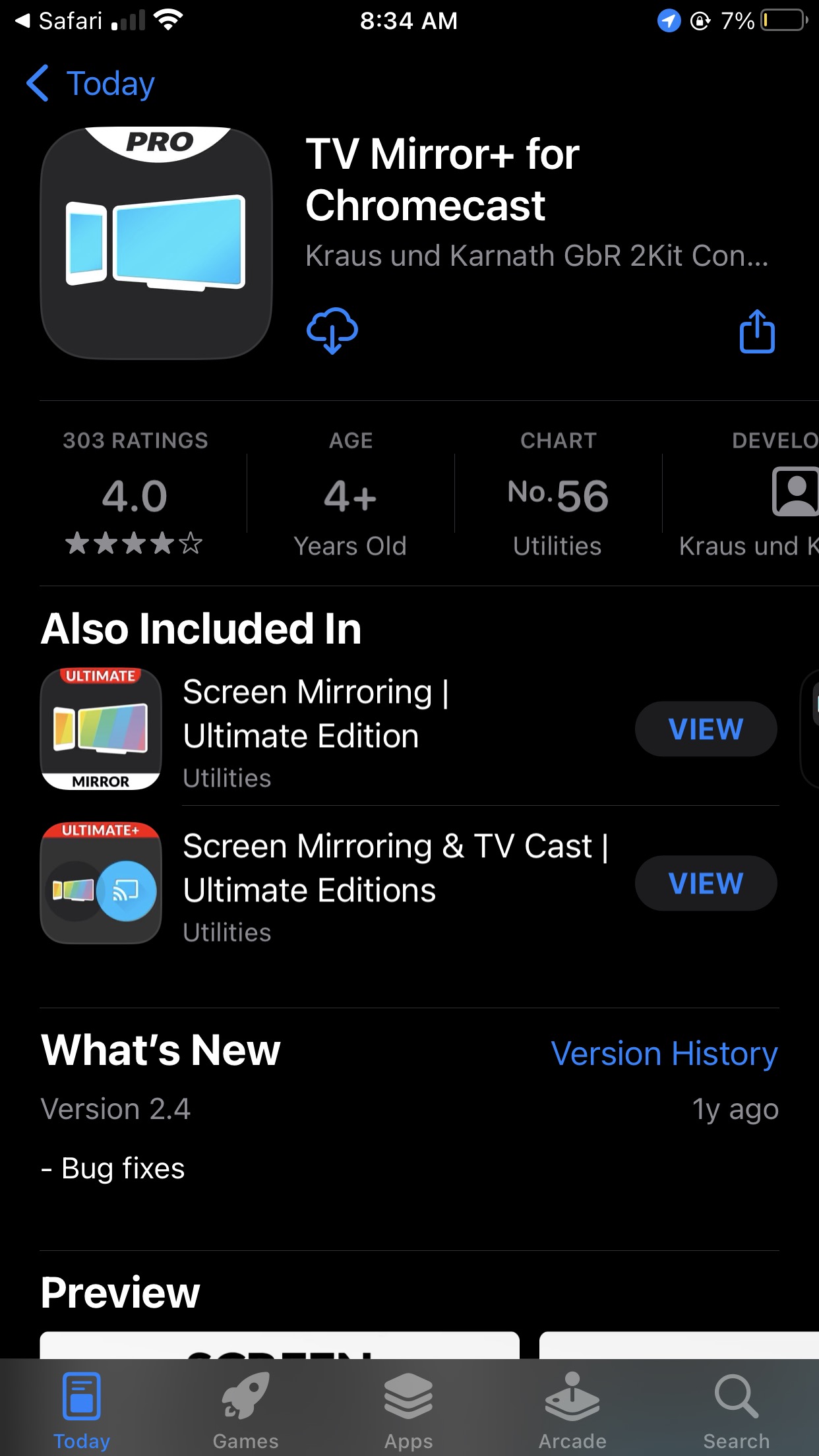 Download TV Mirror+ from the App Store