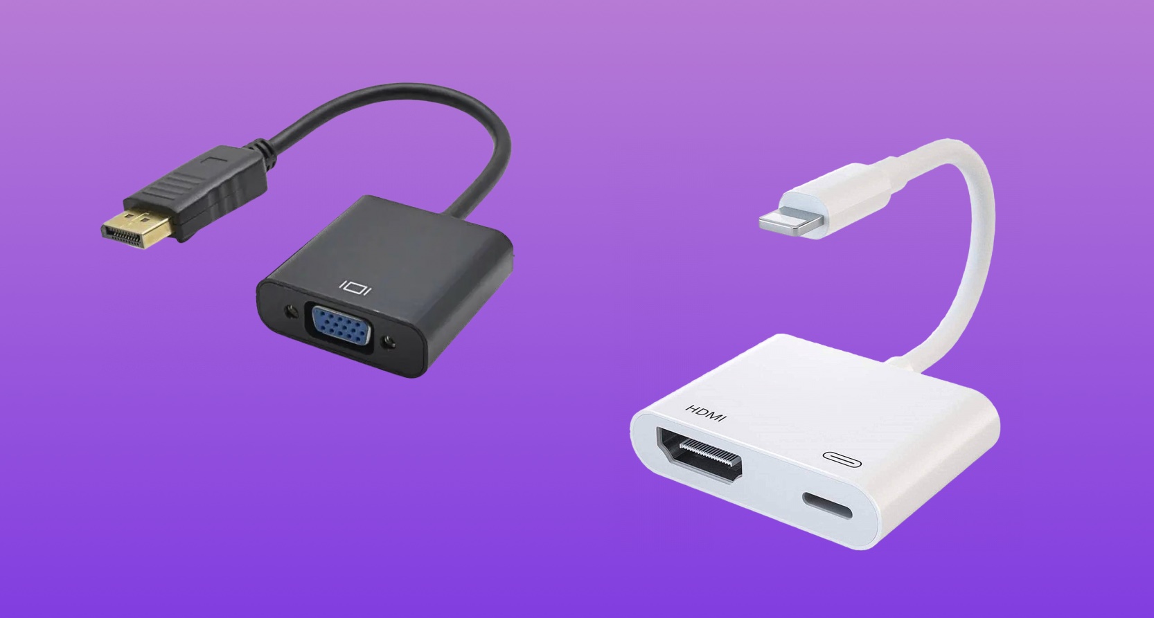 Use adapters to connect your devices