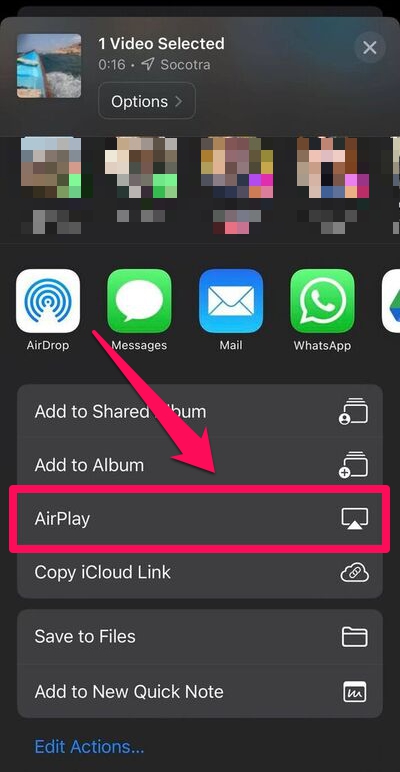 Tap the AirPlay button