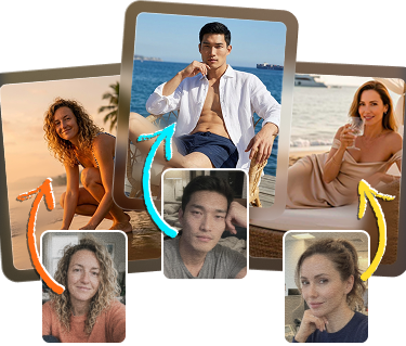 Generate AI beach photos