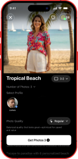 Select a template for your photo