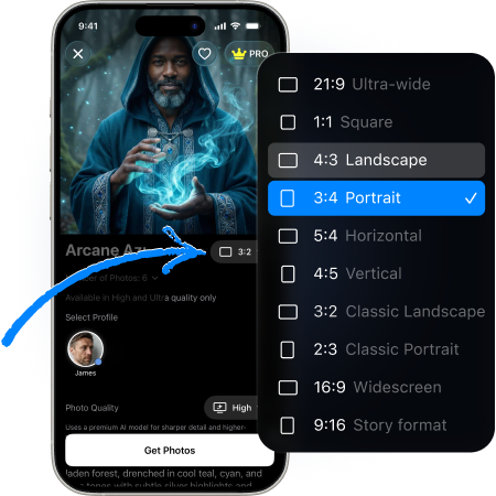 Customize the size of your Christmas photos