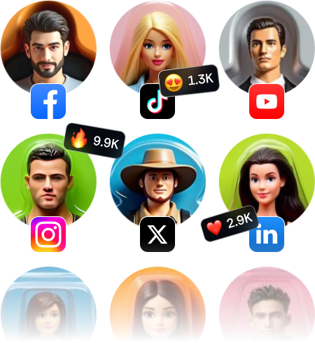 Share your AI portrait on social media