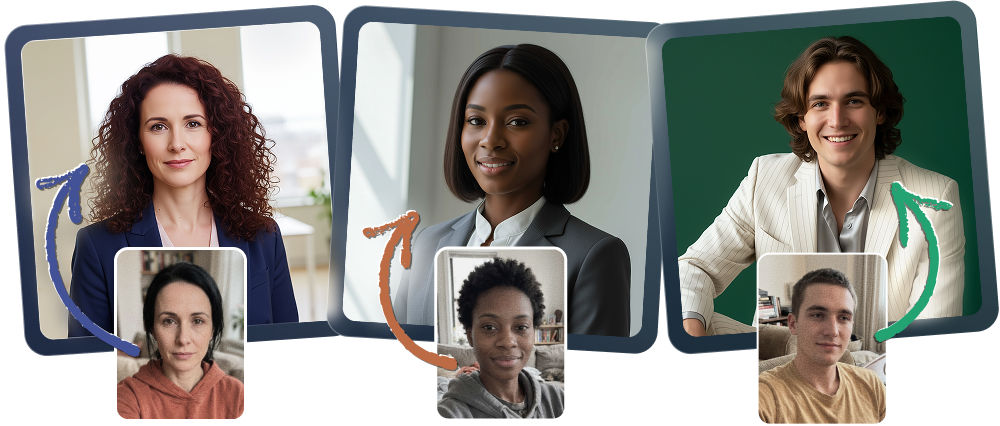 Generate AI hairstyle photos