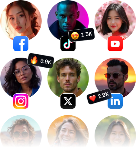 Share your AI portrait on social media