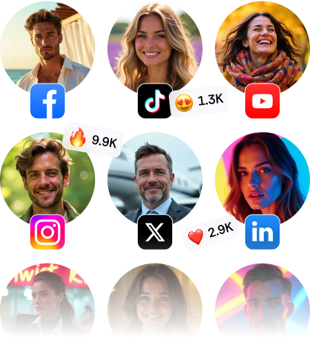 Share your AI portrait on social media