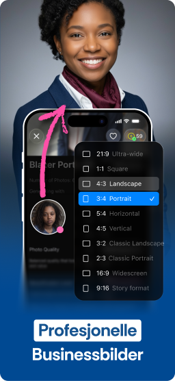 Generer AI forretningsbilde for CV-en din