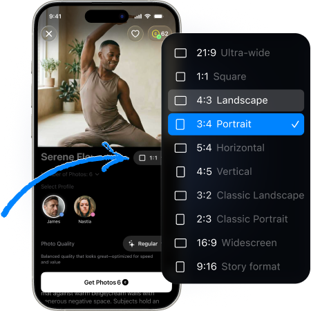 Customize the size of your Christmas photos
