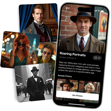 Vintage Fashion AI's realistic recreation of iconic looks