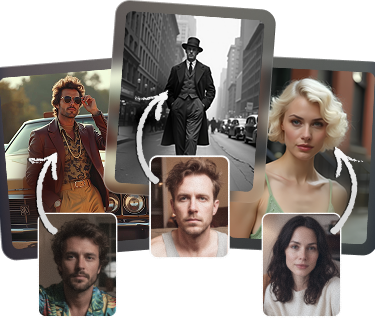 Generate AI vintage portraits