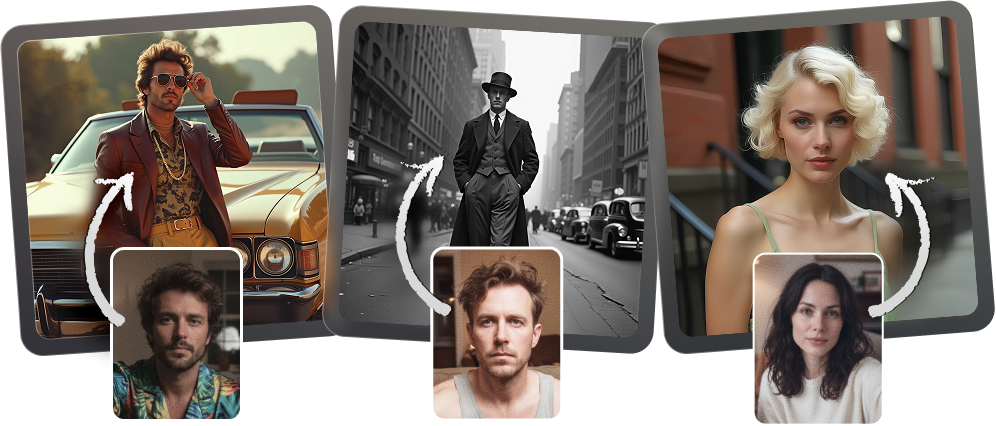 Generate AI vintage portraits