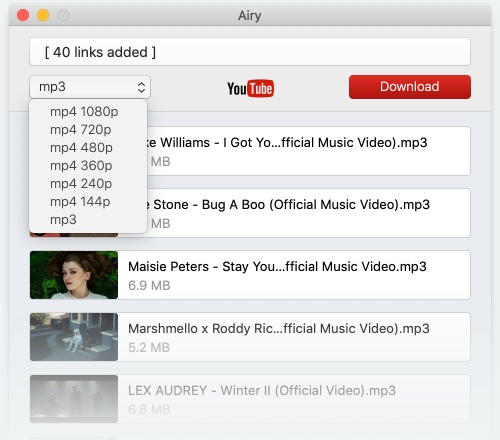 How to get video from YT with Airy