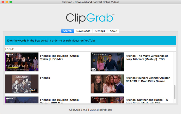 ClipGrab is a video downloader for YouTube, Vimeo, Facebook.