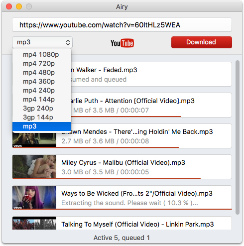 Download youtube video to mp3