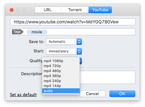 extract audio from youtube video mac