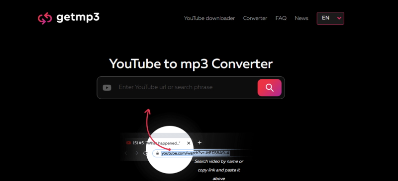 GetMP3 is one of the best YouTube to MP3 converter.