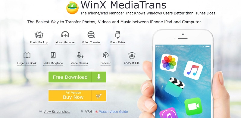 WinX Media Trans is cross-platform iTunes alternative.