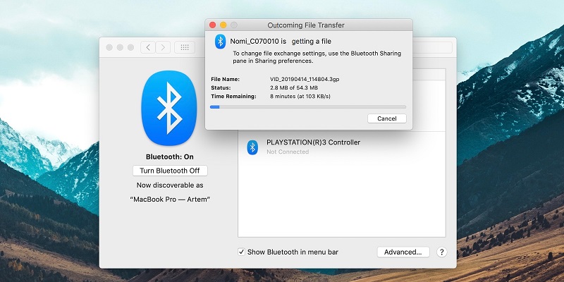 Though Bluetooth connection is rather slow and unstable it is still one of the easiest ways of connecting different devices.