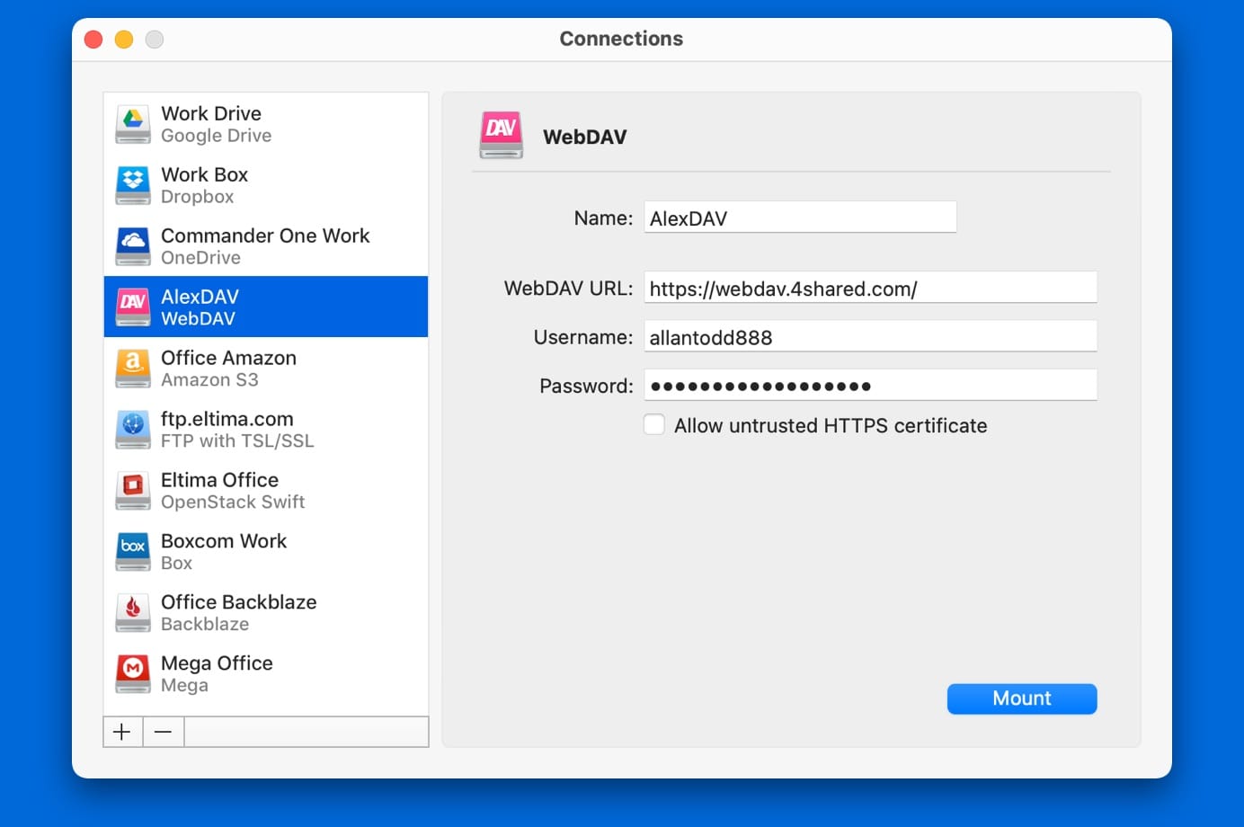 webdav server os x