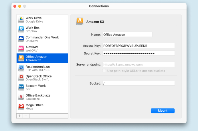 Mac Amazon S3 Dateimanager