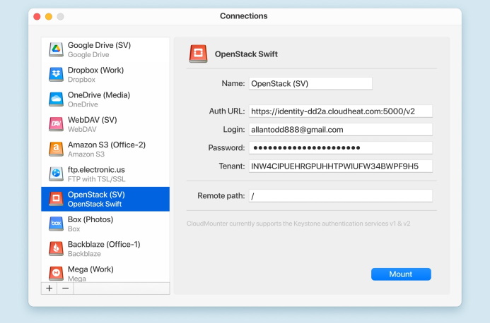 Map cloud storage as a local disk in Monterey – CloudMounter