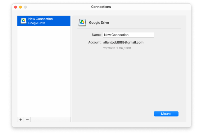  Google Drive dans CloudMounter