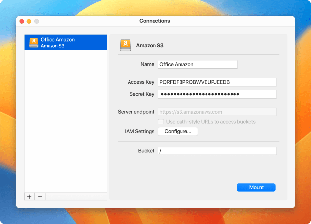  Amazon S3 in CloudMounter