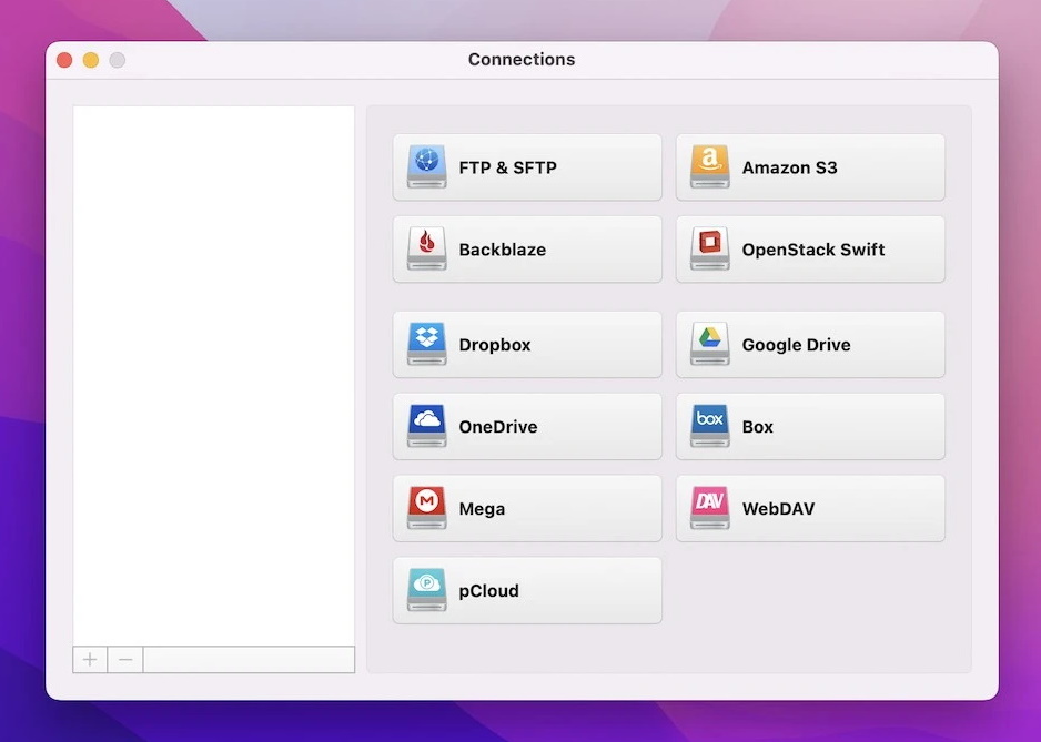  You can select the storage you want to connect.