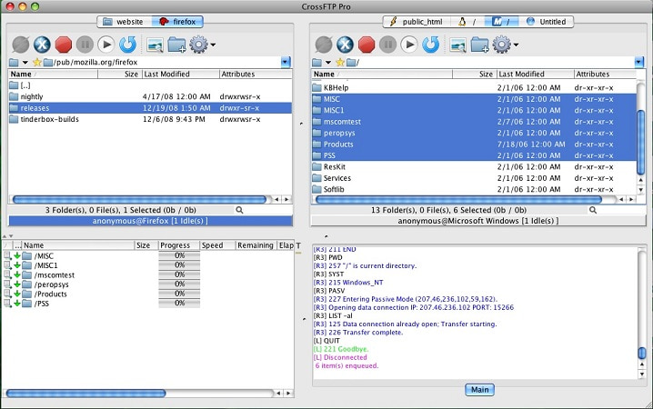 FileZilla alternative Mac CrossFTP PRO automatically uploads saved changes to an FTP server.