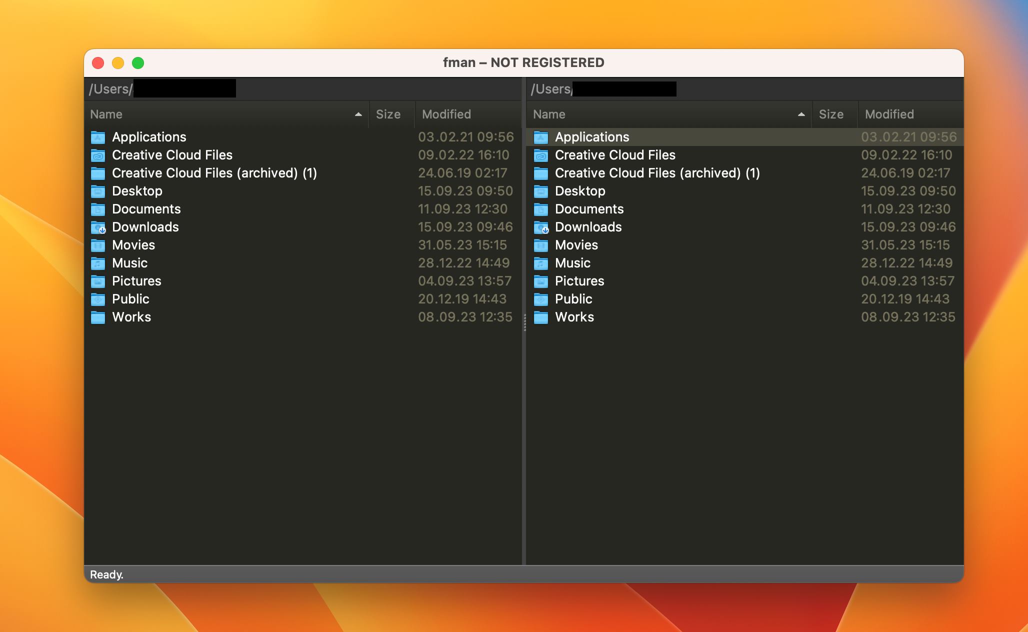 fman est un gestionnaire de fichiers à double volet pour Windows, macOS et Linux.