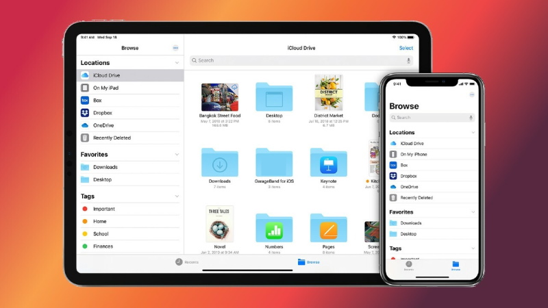  Files app is automatically synced via iCloud.