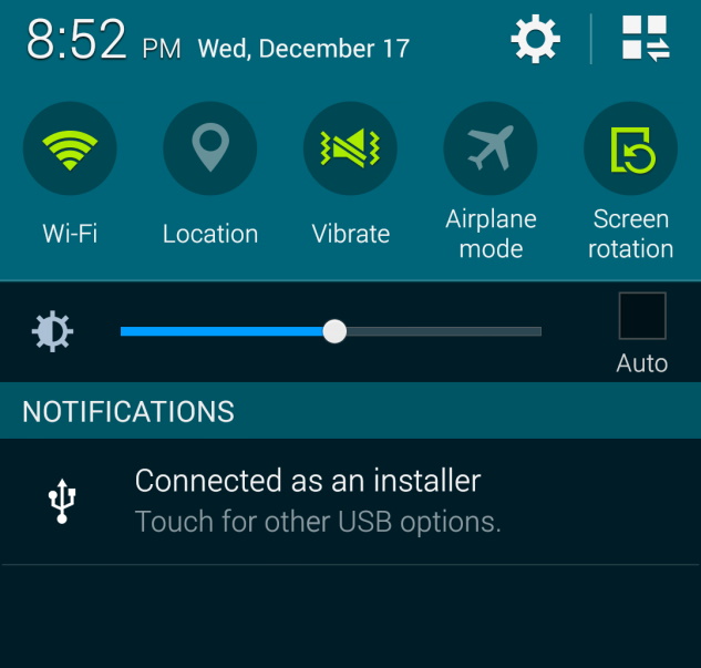  Android connection window