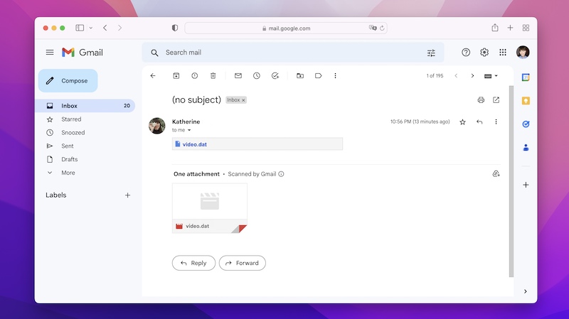 Comment ouvrir un fichier .dat dans Gmail