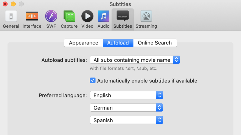 Reproductor de video para Mac con subtítulos - Elmedia Player.