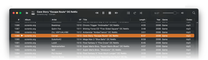 Cog es un reproductor de audio de código abierto para macOS