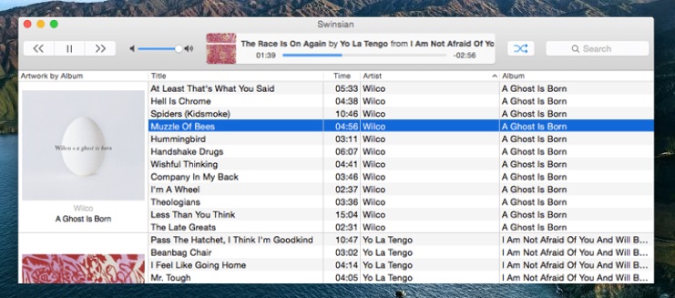 Swinsian est un lecteur MP3 Mac efficace qui est calqué sur iTunes