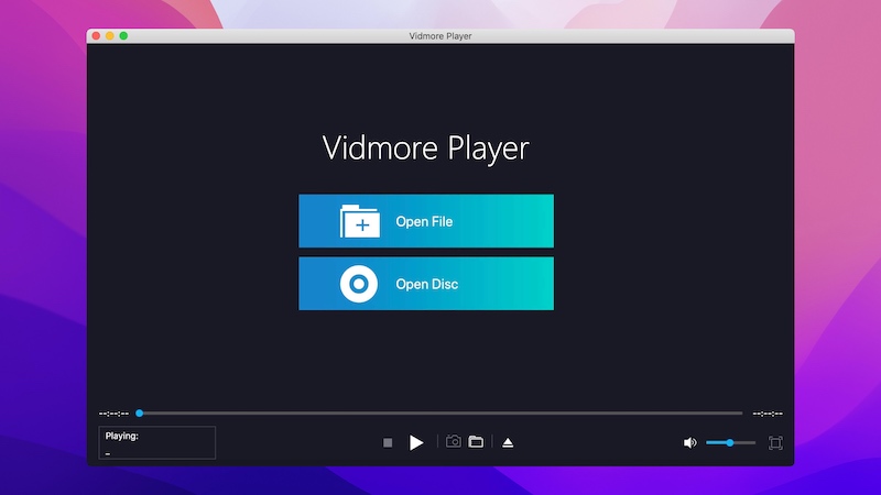 Spielen Sie WebM-Dateien auf dem Mac sowie Blu-ray und DVDs mit Vidmore ab.