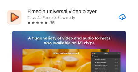 Скачайте Universal Elmedia Player для Mac из Mac App Store.