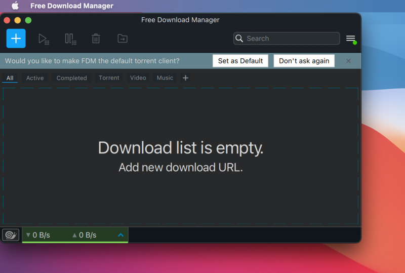 Free Download Manager als torrent-client voor Mac