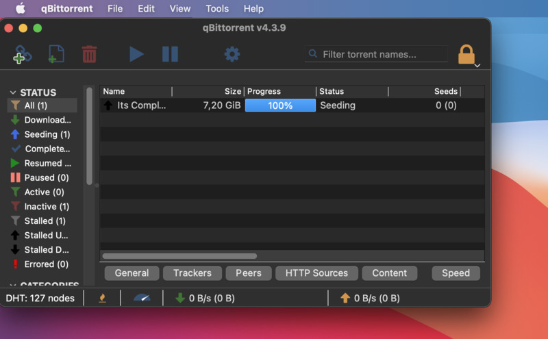 qBittorrent - one of the best torrent client for Mac.